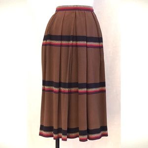 Vintage midi silk skirt